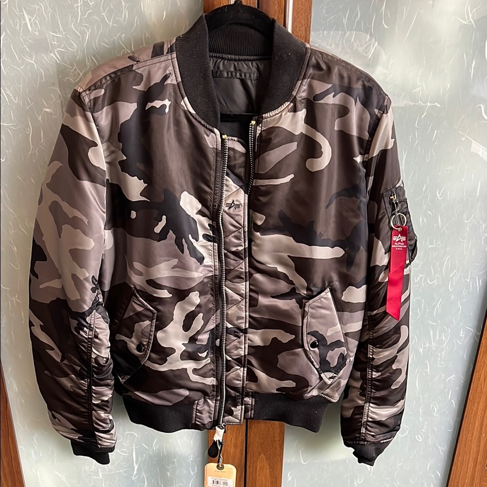 Alpha Industries Camouflage Bomber Jacket